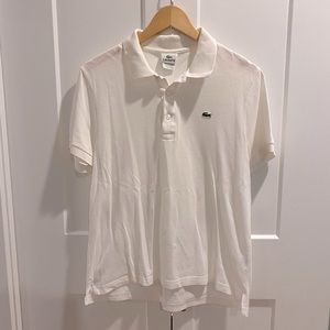 Lacoste 🤩 Mens white polo shirt!